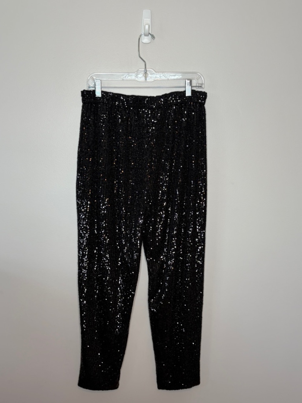 Trina Turk Black Sequin Pants w/ Pockets Size Medium - Picture 3 of 4